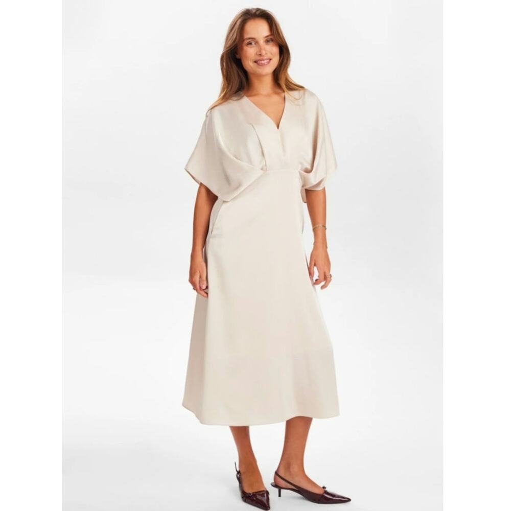 NUMPH NUIVORY MIDI DRESS in Gray Morn, sz Small - Picture 9 of 16